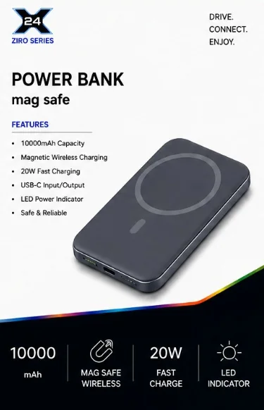 X24 ZIRO MagSafe Power Bank 10,000 mAh - retail packaging