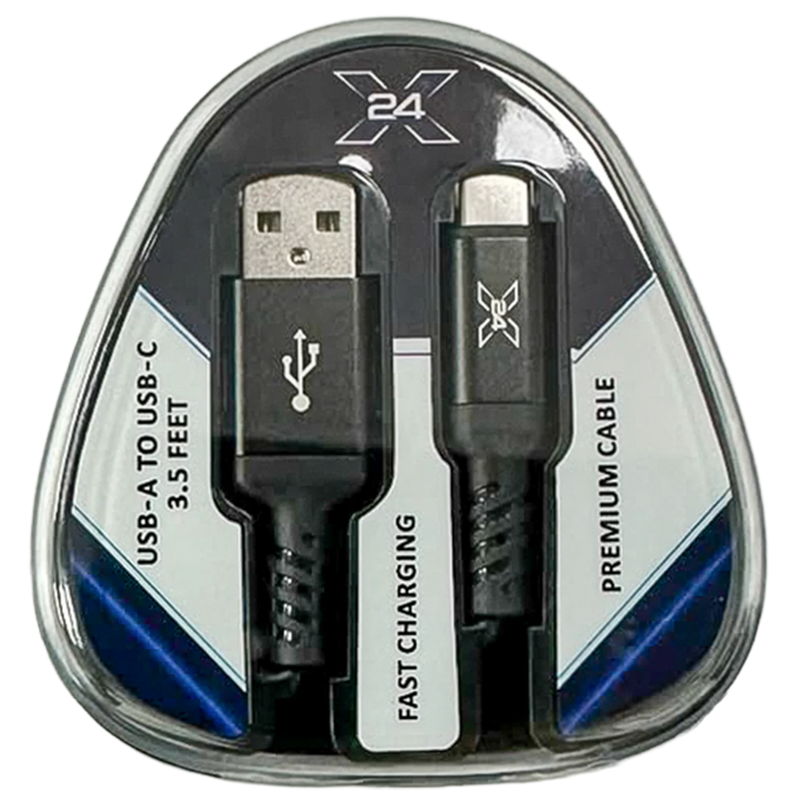 X24 Egg-Pack USB-A to USB-C Cable - 3.5 ft