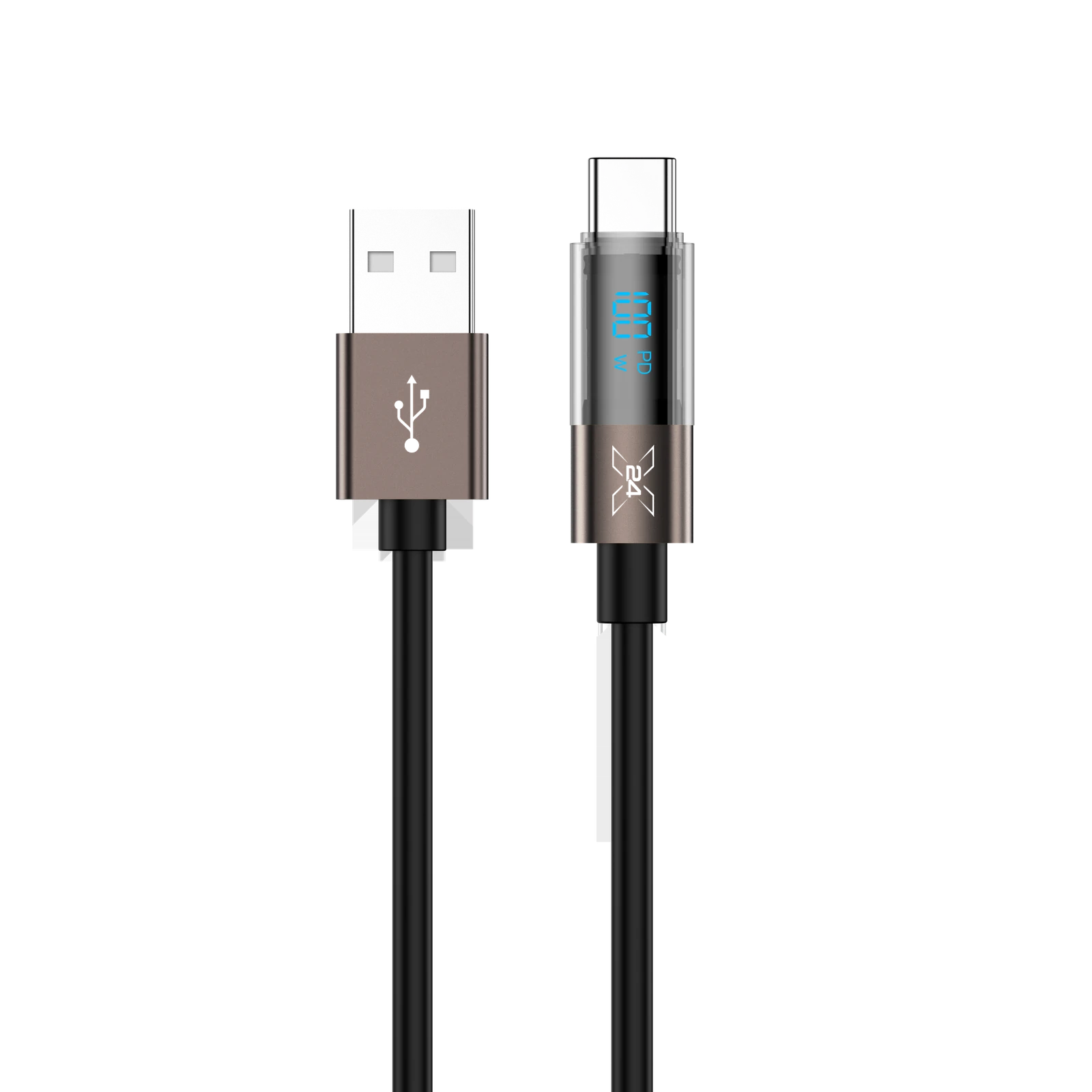 X24 USB-A to USB-C digital-display cable in bronze