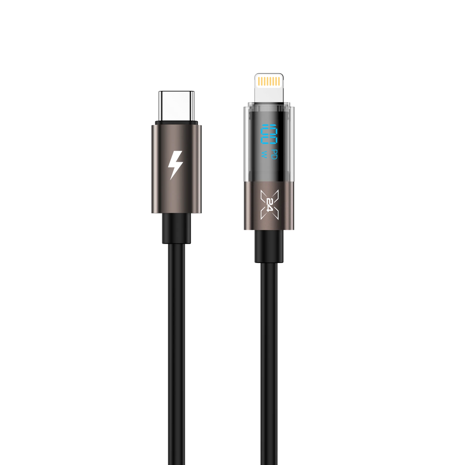 X24 USB-C to Lightning digital-display cable in bronze