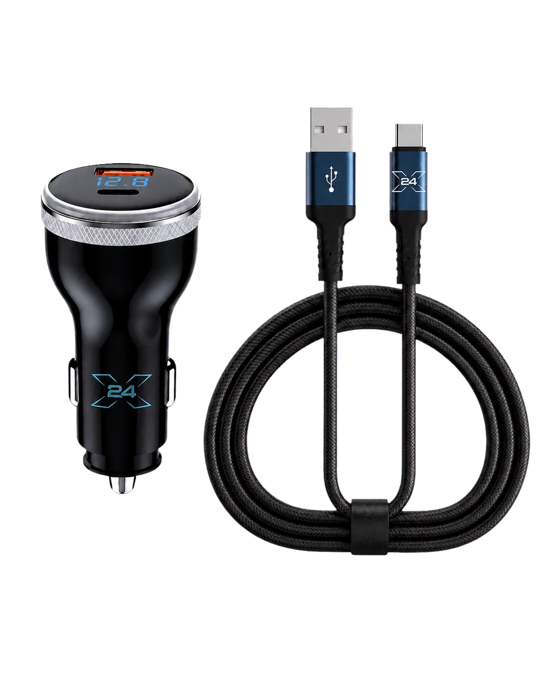 X24 Car Charge Kit - USB-A to USB-C