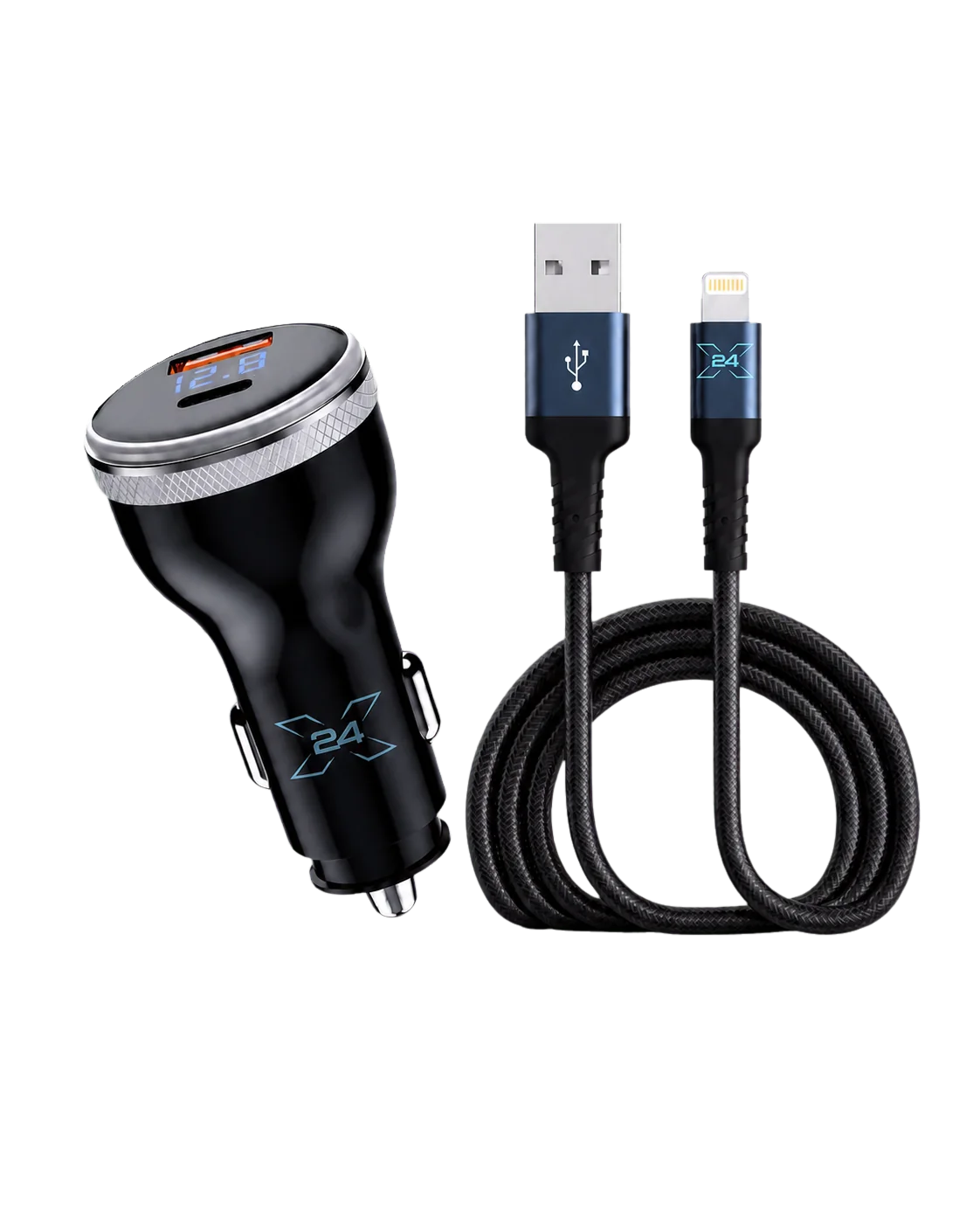 X24 Car Charge Kit - USB-A to Lightning